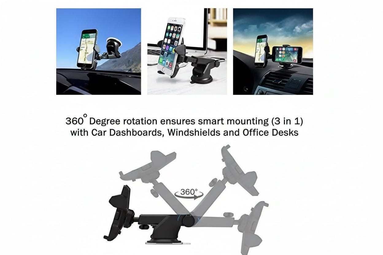 Revolex Zoom Star Pros Car Mobile Holder (Black)